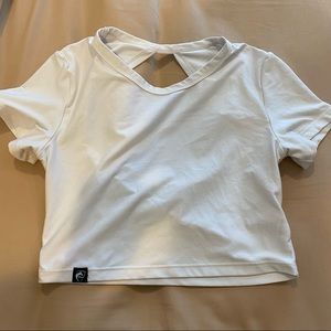 ALPHALETE white crop top